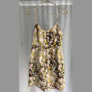 Madewell size 6 floral print sateen mini dress